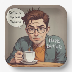 Kaffee ist die beste Medizin Pappteller