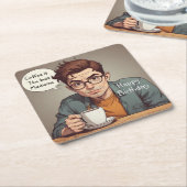 Kaffee ist die beste Medizin Rechteckiger Pappuntersetzer (angewinkelt)