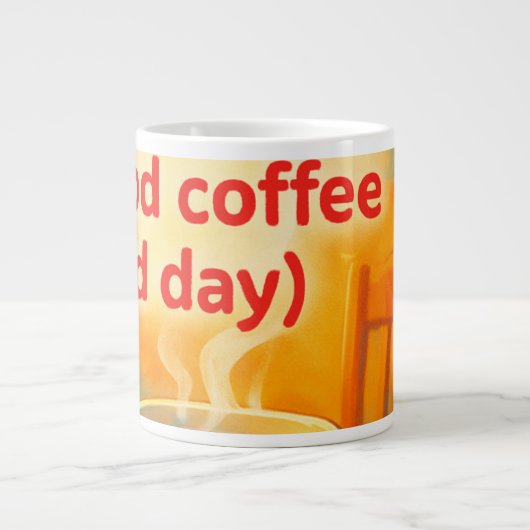 Kaffee ist ein Leben Jumbo-Tasse (Vorderseite)