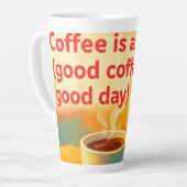 Kaffee ist ein Leben Milchtasse (Linke Ecke)