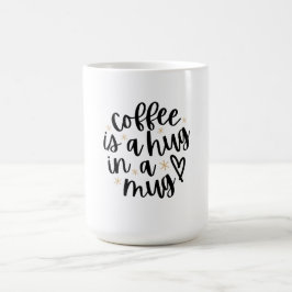 Kaffee ist ein Schluck in einer Tasse Funny Coffee