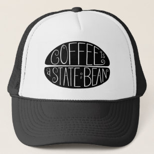 Kaffee ist ein Staat von Bean   Funny Coffee Pub Truckerkappe