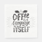 Kaffee ist eine Sprache in sich Serviette (Vorderseite)