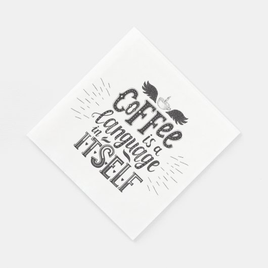 Kaffee ist eine Sprache in sich Serviette (Ecke)