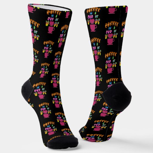Kaffee ist eine Tasse Hoffnung Socken (Gewinkelt)