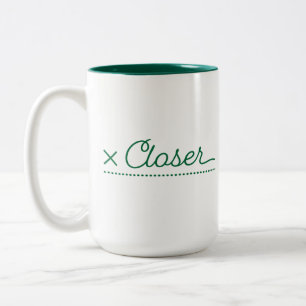 Kaffee ist für Closer Zweifarbige Tasse