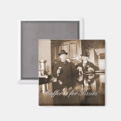 Kaffee ist für Sissies 1890 Men Drinking Beer Magnet (Vorderseite/Rückseite)