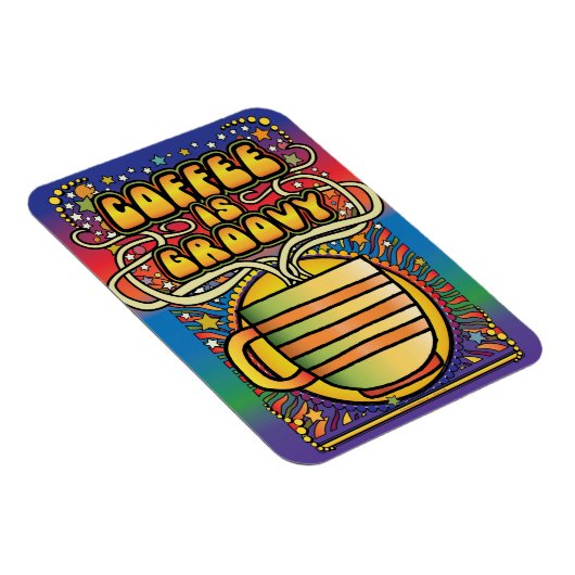 Kaffee ist Groovy Magnet (Rechte Seite)