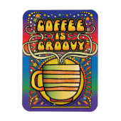 Kaffee ist Groovy Magnet (Vertikal)