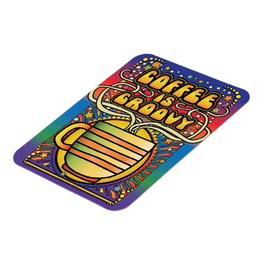 Kaffee ist Groovy Magnet (Linke Seite)