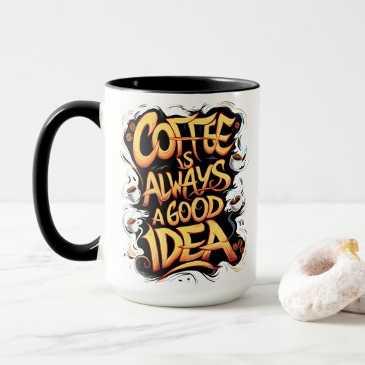 Kaffee ist gut tasse (Mit Donut)