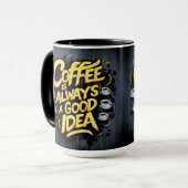 Kaffee ist gut Zitat 4 Tasse (Vorderseite Links)