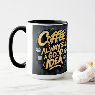 Kaffee ist gut Zitat 4 Tasse