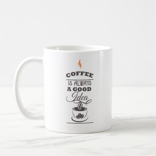 Kaffee ist immer eine gute Idee Kaffeetasse (Links)