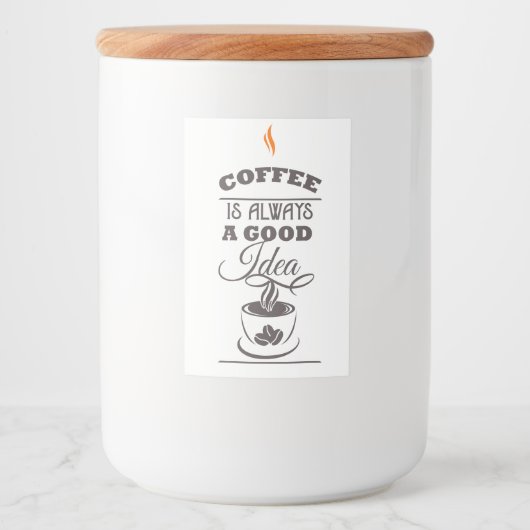 Kaffee ist immer eine gute Idee Lebensmitteletikett (Vorderseite)