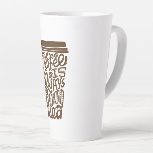 "Kaffee ist immer eine gute Idee" Milchtasse (Rechte Ecke)