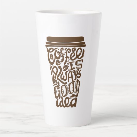 "Kaffee ist immer eine gute Idee" Milchtasse (Vorderseite)