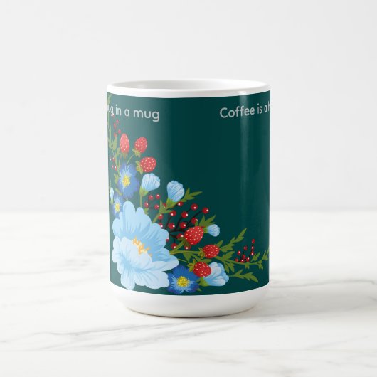 Kaffee ist in einer Tasse umarmt. Kaffeetasse für (Mittel)