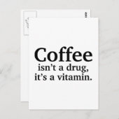 Kaffee ist kein Medikament, sondern ein Vitamin Postkarte (Vorne/Hinten)