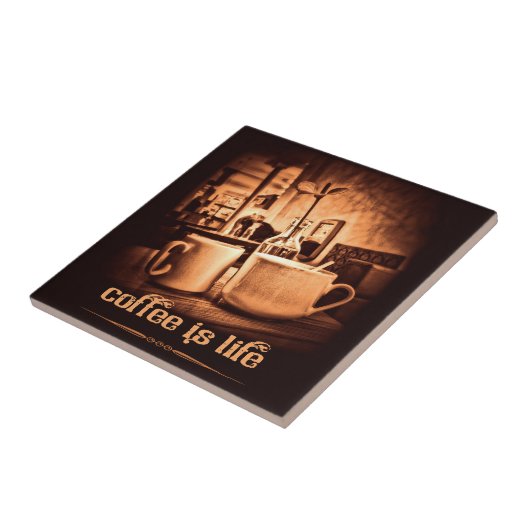 Kaffee ist Leben Fliese (Seite)