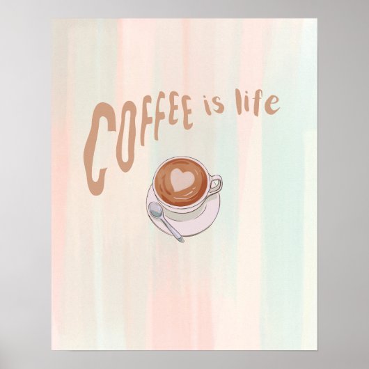 Kaffee ist Leben Poster (Vorne)