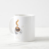 Kaffee ist Lebensbeginn Kaffeetasse (Vorderseite Links)