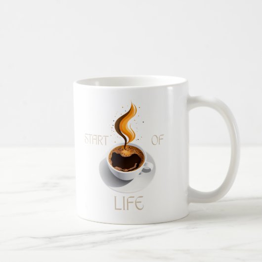 Kaffee ist Lebensbeginn Kaffeetasse (Rechts)