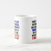 Kaffee ist lebenslustige Schläge oder Reiseumarmun Kaffeetasse (Mittel)