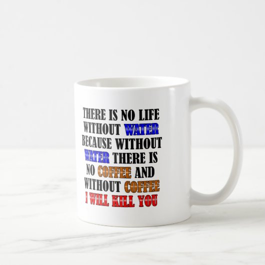 Kaffee ist lebenslustige Schläge oder Reiseumarmun Kaffeetasse (Rechts)