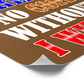 Kaffee ist lebenslustiges Plakatzeichen Poster (Ecke)