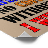 Kaffee ist lebenslustiges Plakatzeichen Poster (Ecke)