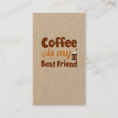 Kaffee ist mein bester Freund Visitenkarte (Vorderseite)