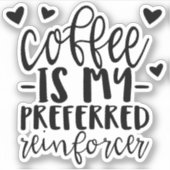 Kaffee ist mein bevorzugter Verstärker, ABA-Aufkle Aufkleber (Vorderseite)