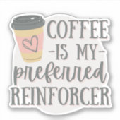 Kaffee ist mein bevorzugter Verstärker, ABA Gesche Aufkleber (Vorderseite)