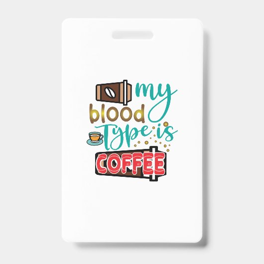 Kaffee ist mein Bluttyp Kaffee Ausweis (Vorderseite)