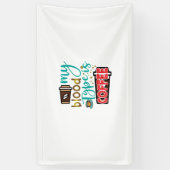 Kaffee ist mein Bluttyp Kaffee Banner (Vertikal)