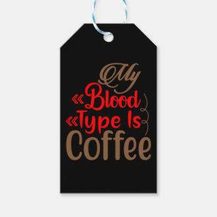 Kaffee ist mein Bluttyp Kaffee Geschenkanhänger