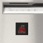 Kaffee ist mein Bluttyp Kaffee Magnet (In Situ (Geschirrspüler))