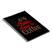 Kaffee ist mein Bluttyp Kaffee Notizblock (Rechte Seite)