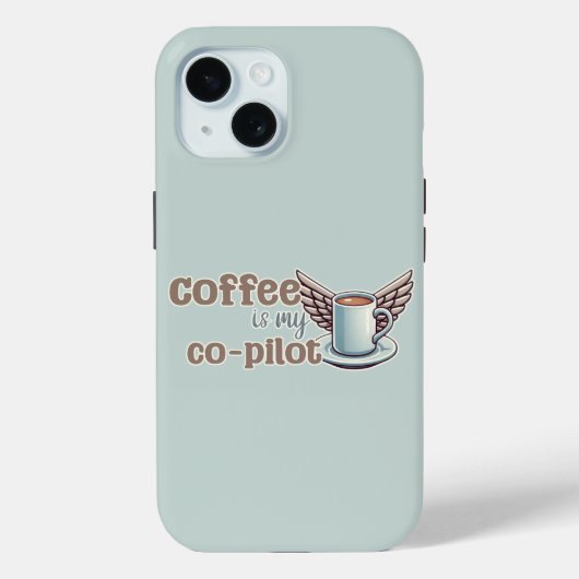 Kaffee ist mein Co-Pilot Case-Mate iPhone Hülle (Rückseite)