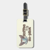 Kaffee ist mein Co-Pilot Gepäckanhänger (Vorderseite vertikal)