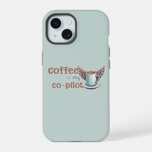 Kaffee ist mein Co-Pilot iPhone 15 Hülle