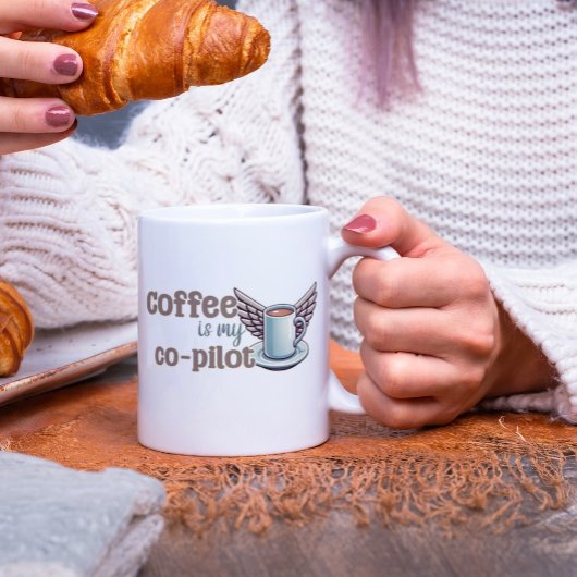 Kaffee ist mein Co-Pilot Jumbo-Tasse