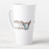 Kaffee ist mein Co-Pilot Milchtasse (Linke Ecke)