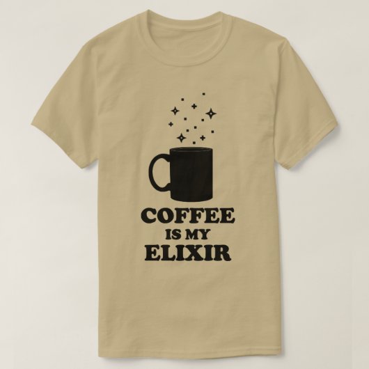 Kaffee ist mein Elixier T-Shirt (Design vorne)