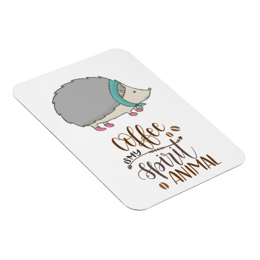 Kaffee ist mein Geist-Tier-Igel Magnet (Rechte Seite)