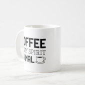 Kaffee ist mein Geist Tier Kaffeetasse (Vorderseite Links)