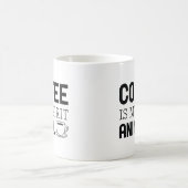 Kaffee ist mein Geist Tier Kaffeetasse (Mittel)