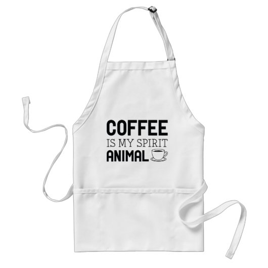 Kaffee ist mein Geist Tier Schürze (Vorne)