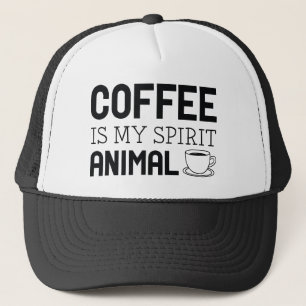 Kaffee ist mein Geist Tier Truckerkappe